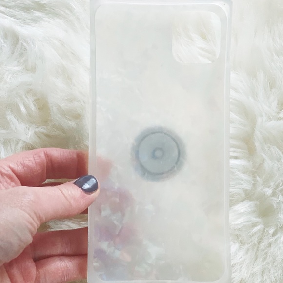 SOLD -  iPhone case for 11 Max Pro : FLAUNT Opal Shell Square iPhone case - Picture 4 of 10